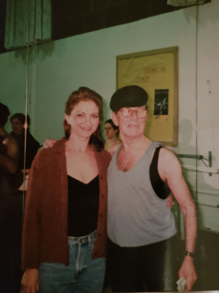 With beloved Jazz master teacher Luigi, after my semester as guest teacher, Skidmore College.  Spring 1997.