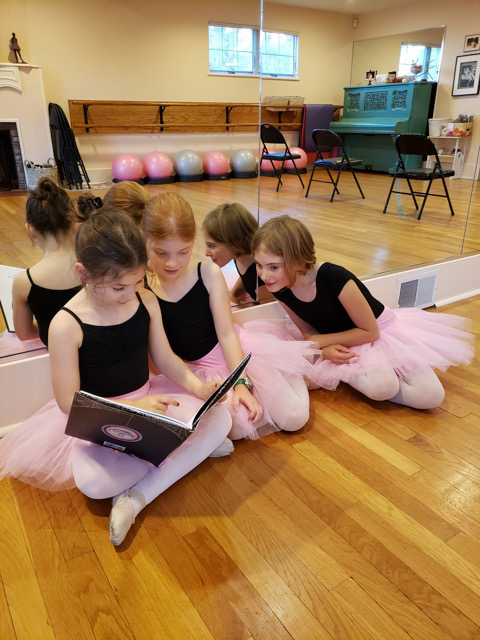 An extra 10 minutes after class time at Halloween time, reading Vampirina Ballerina.